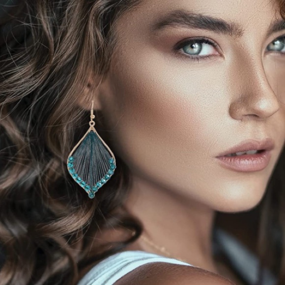 ✨3 for$30✨ NWT Bohemian Woven Earrings ✨Hand Crafted ✨Artisan✨ - Picture 4 of 5